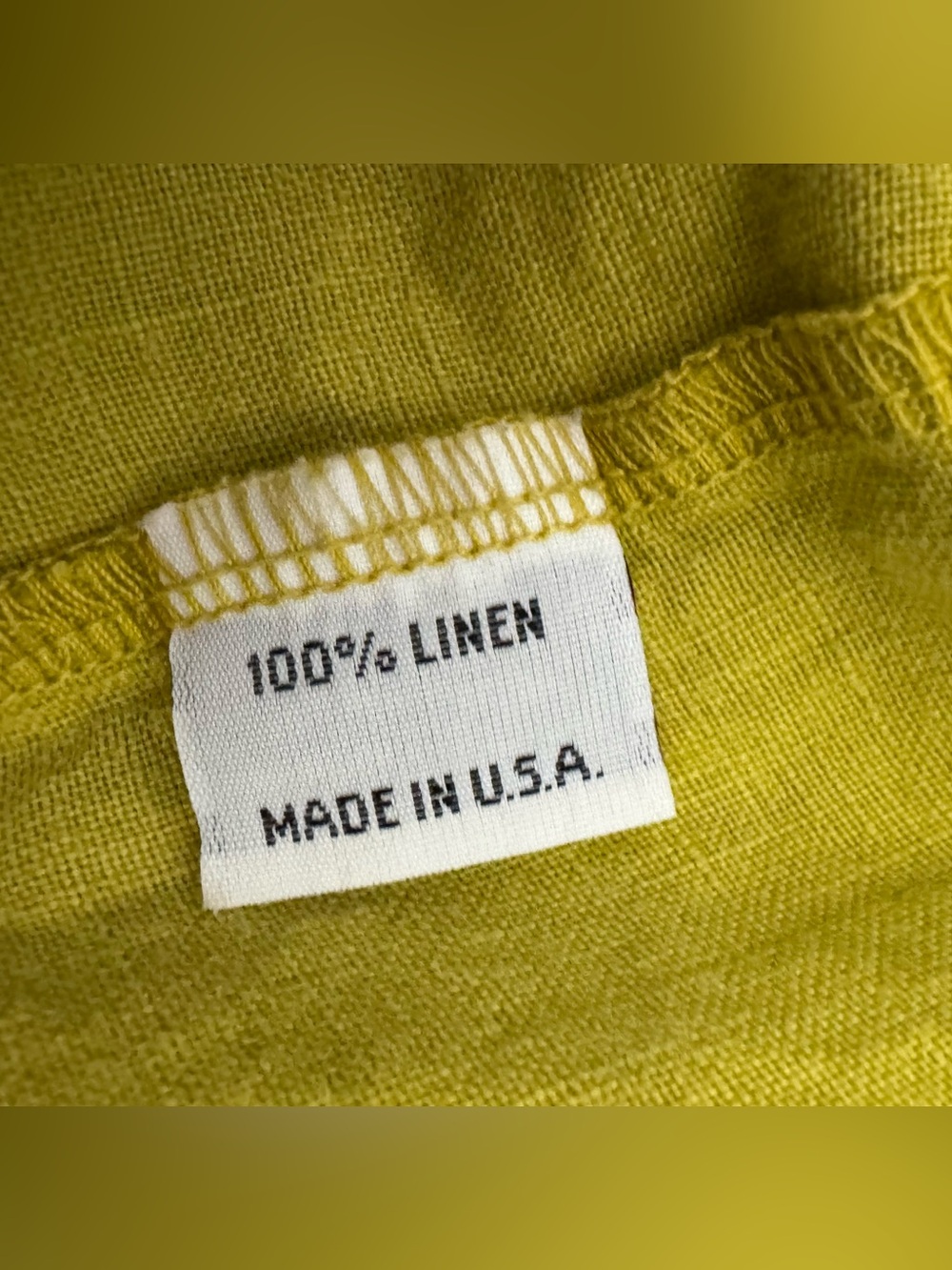 Bryn Walker Short Sleeve Yellow Linen Tunic Blouse Asymmetrical Large - Picture 6 of 7